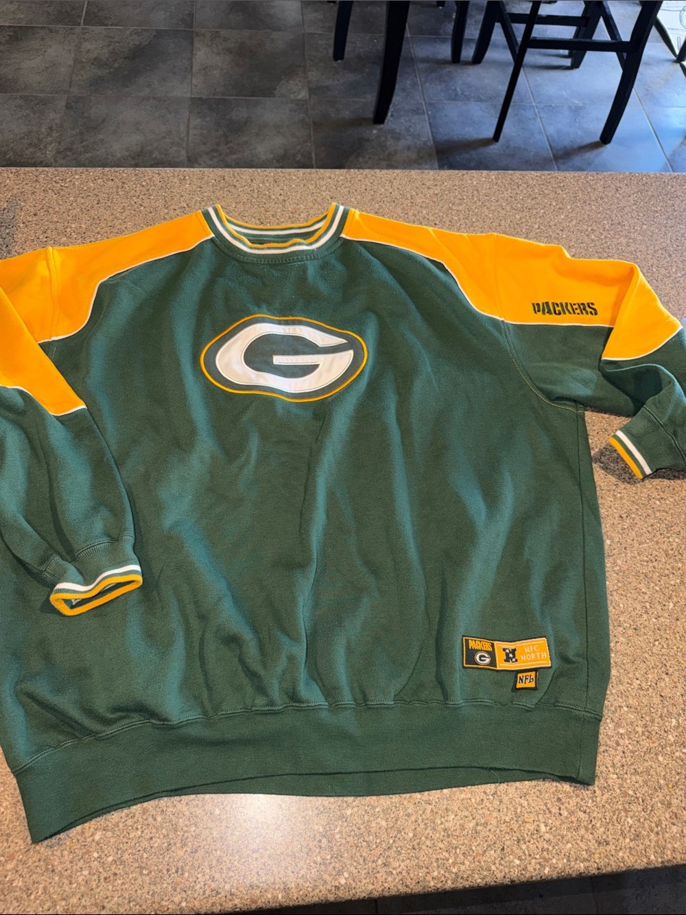 NFL Vintage Green and Gold Green Bay Packers Pullover Crewneck